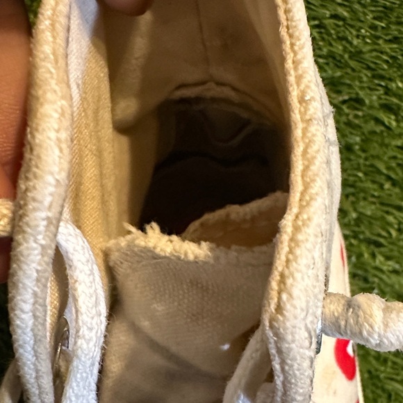 Comme Des Garcons X Converse All Star White High Top Sneakers - Picture 9 of 10